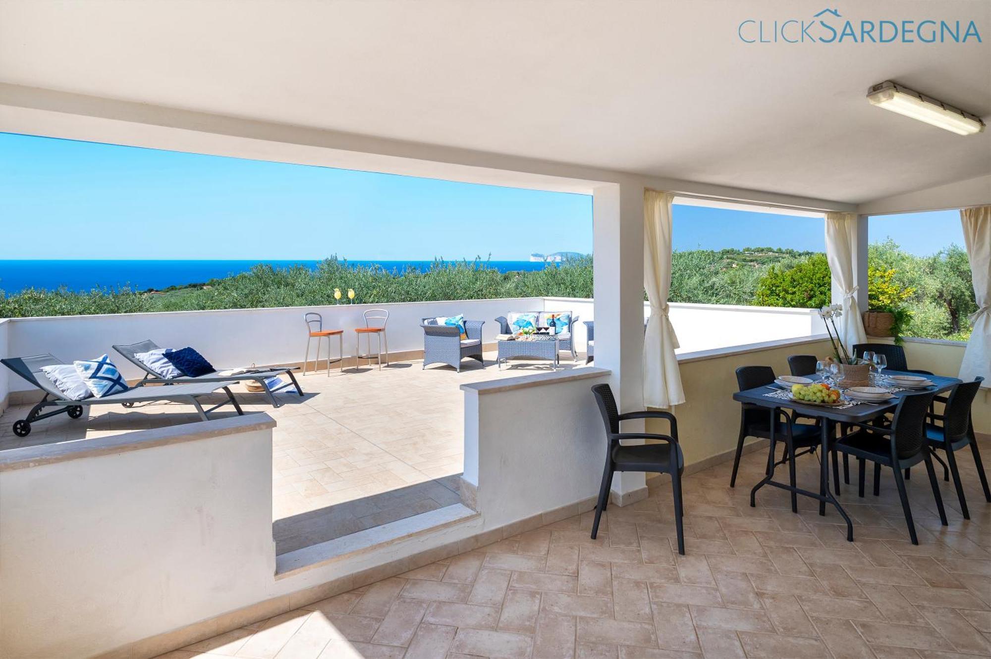 Casa Sant'Anna In Villa Brionis Con Grande Veranda Vista Mare Alghero Exterior photo